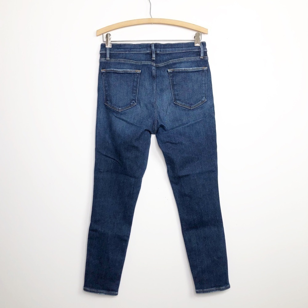 Frame Samir’s Le high skinny crop dark wash jeans - Picture 5 of 11